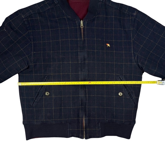Ted Baker Navy Check Bomber Jacket - Picture 5 of 7